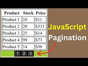 JavaScript - How To Create Pagination Button For HTML Table Using JS - Navigate Between Rows In JS