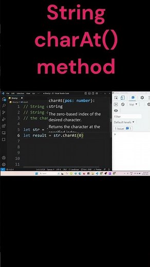 String charAt method in JavaScript
