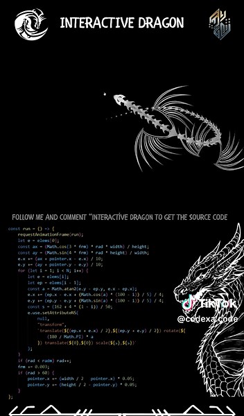 Interactive Dragon Animation with HTML, CSS & JavaScript
