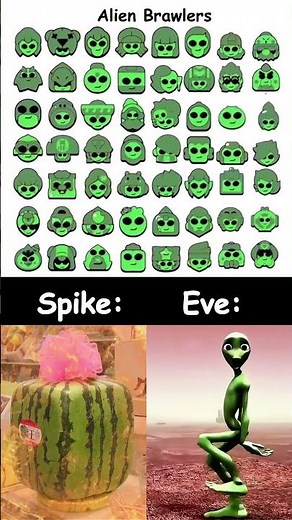 Alien Brawl Stars! eve👽 spike🌵 #brawlstars