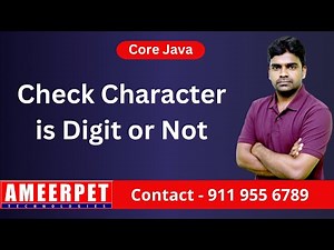 Check the Character is Digit or Not | Ameerpet Technologies | By Srinivas