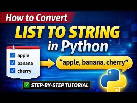 How to Convert a List to a String in Python | Python Interview Question With Interactive Quiz