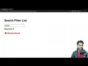 Project-20: JS Search Filter mini Project | Live Search List Using HTML CSS and JavaScript