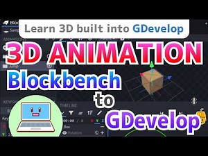 How to create a 3D animation in Blockbench and import it into GDevelop.