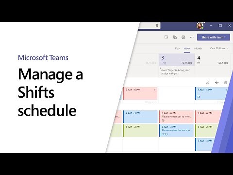 How to manage a Shifts schedule in Microsoft Teams