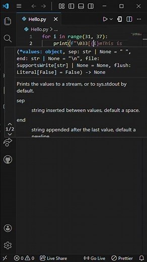 Python Hack: Turn Your Terminal Into a Colorful Light Show! 🎨🐍 (No Libraries!) #pythontutorial