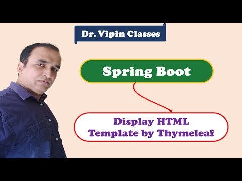 #3 Spring Boot to Parse HTML Template | Thymeleaf in Spring Boot | Dr. Vipin Classes