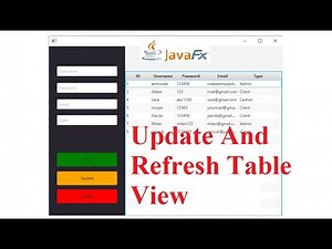 JavaFX Scene Builder Tutorial 42 - Update and Refresh TableView and Database SQL