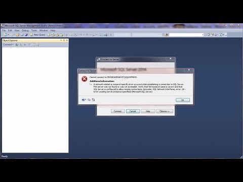 Microsoft SQL Server Error 26 - SQL Network Error Locating Server Instance