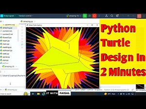 How To Draw Amazing Python Turtle Graphics Design | Python Coding Art For Beginners