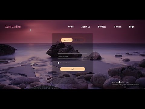 How To Create A Website Using #HTML And #CSS With Login & Registration Form||HTML & CSS.
