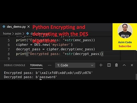 Python Encrypting and decrypting with the DES algorithm