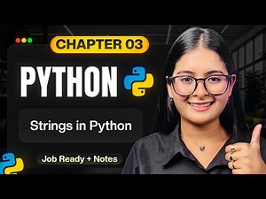 Chapter 03 - Strings in Python | Python Full Course 2026 | Saumya Singh