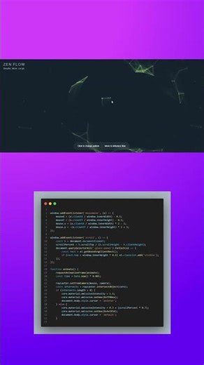 How I Built a Zen Flow Experience Using JavaScript & Canvas 🌊 #coding #shorts #programming