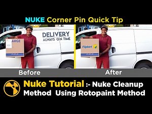 NUKE TUTORIAL Nuke Cleanup Using Rotopaint Method || Nuke Corner pin Quick Tip || Spectra FX Hub ||