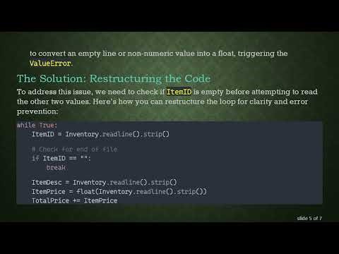 Troubleshooting ValueError in Python: Converting Strings to Floats for Inventory Processing