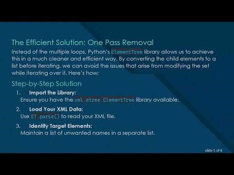 How to efficiently delete multiple XML elements using a single loop