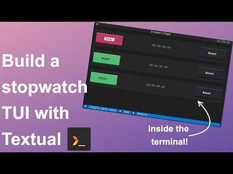 Textual stopwatch tutorial 01 – Textual setup