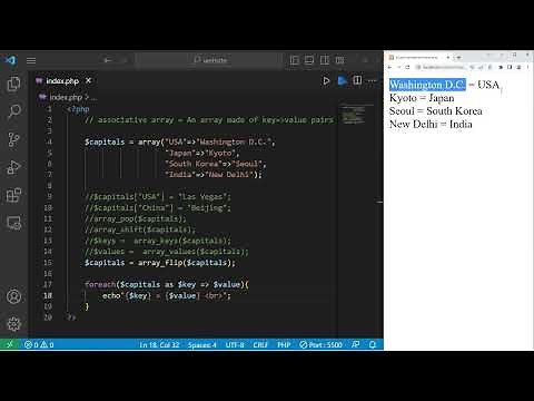 PHP associative arrays explained