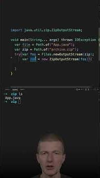 ZIP a File #java #shorts #coding #airhacks