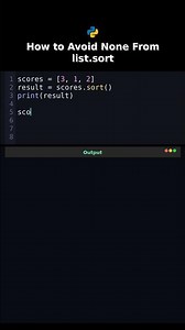 How to Avoid None From list.sort #python