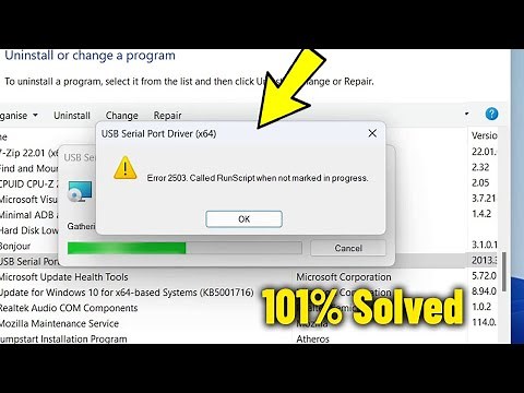 Error 2503. Called RunScript when not marked in progress - How To Fix Uninstall or Install Program ✅
