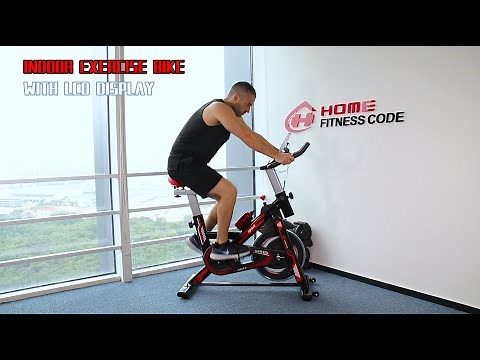 HomeFitnessCode Indoor Exercise Bike with LCD Display for Starting shaping your leg muscles (2021)