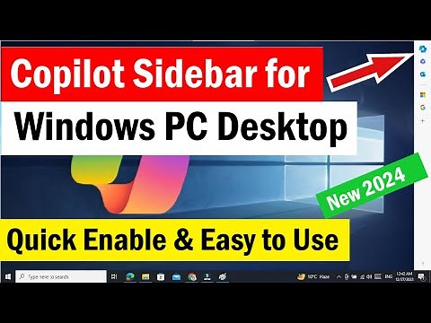 Copilot sidebar for desktop | How to Enable Microsoft copilot Sidebar on windows 10 | #AI