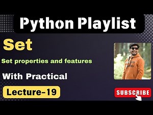19. Sets in Python | Python Sets Explained: | python playlist