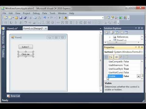 C# 21 - Buttons and Forms