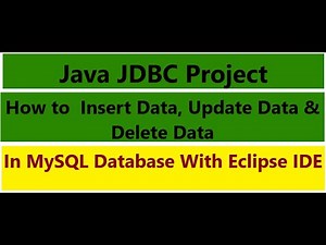 JDBC project CRUD operations Using MySQL Database In Eclipse IDE #javajdbc #mysql #mysql_workbench
