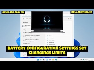 Battery Configuration Settings set chargings limits Dell Alienware {2025}
