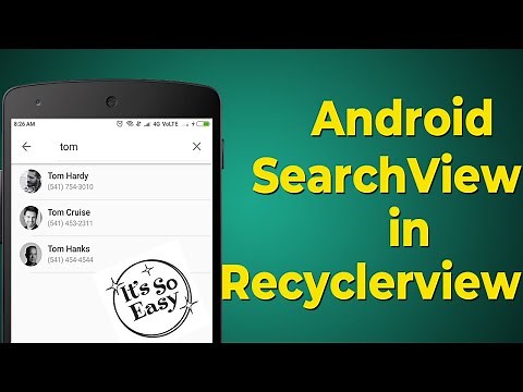 Filter RecyclerView using Search View | search in recyclerview android example