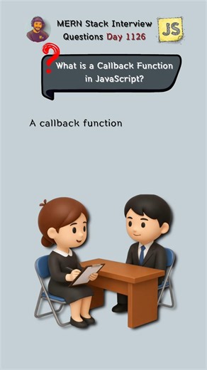 What is Callback Function? JavaScript Interview Question 🔥 #shorts