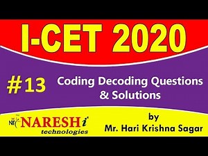 Coding Decoding Questions & Solutions | ICET 2020 Exam Preparation plan and Syllabus - #13