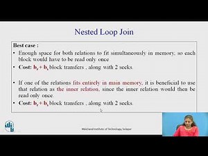 Query Processing : Nested loop join