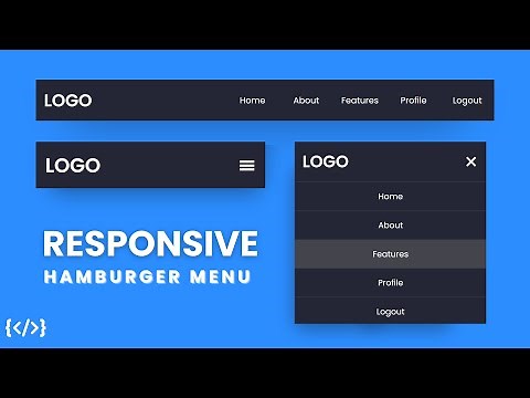 Create Responsive Hamburger Menu using HTML CSS