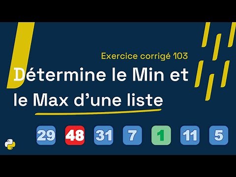 Solved Exercise 103: Program that determines the minimum and maximum values ​​of elements in a li...
