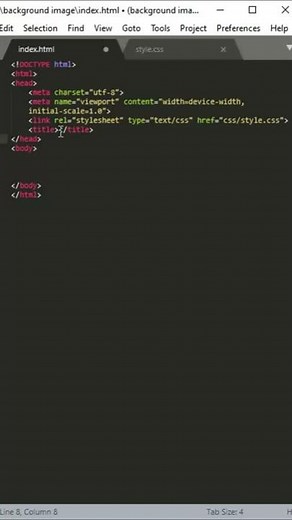 Full screen background image with CSS | #shorts