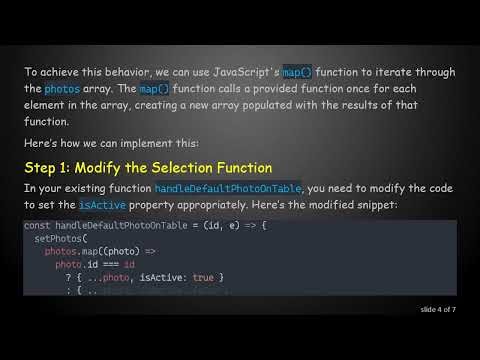 How to Set One Property of an Object in an Array to True in JavaScript while Others are False