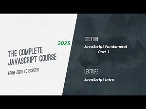 Learn JavaScript – Introduction to JavaScript - Part 2: Jonas Schmedtmann