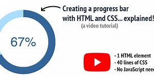 How to create a progress bar with HTML and CSS (video)