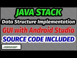 Java Stack data structure implementation with GUI and a source code