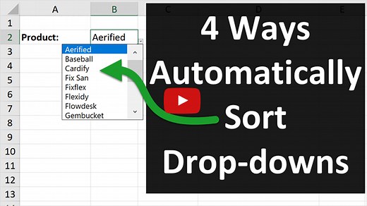 How to Sort Drop Down Lists Automatically in Excel - Excel Campus