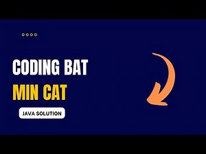 Coding Bat - minCat Solution (Java)