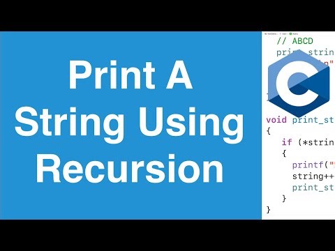 Print A String Using Recursion | C Programming Example