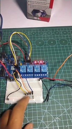 4 Channel Relay module control with Push button using Arduino