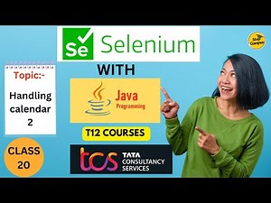 How to handle calendar in selenium Java part 2 ||selenium tutorials tcs79558 Course TCS