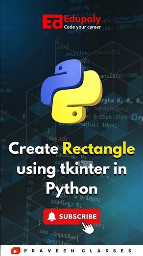 Create Rectangle using tkinter in Python
