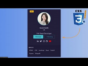 🧑‍💼Profile Card | html & CSS
